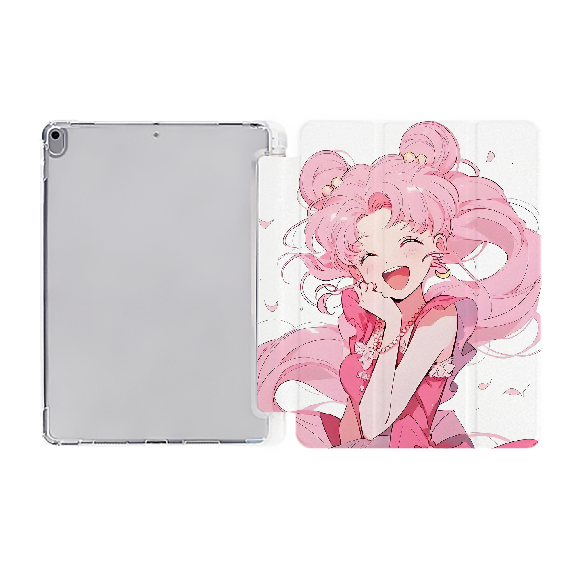（画像用） 美少女戦士セーラームーン Sailor Moon IPad ケース ペン収納付き 三つ折りスタンド PUレザー×シリコン 対応機種9.5/10.5/10.9インチ